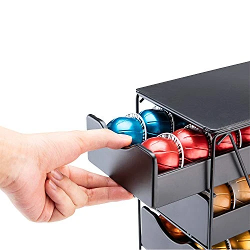 Flagship For Nespresso Pod Holder Drawer Large Mullti Tier Coffee Pod Holder Vertuo (4 Tier (80Pods)) - Image 2