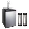Kegco HBK309S-2K Full-Size Digital Homebrew Kegerator Dual Faucet Stainless With Ball Lock Keg
