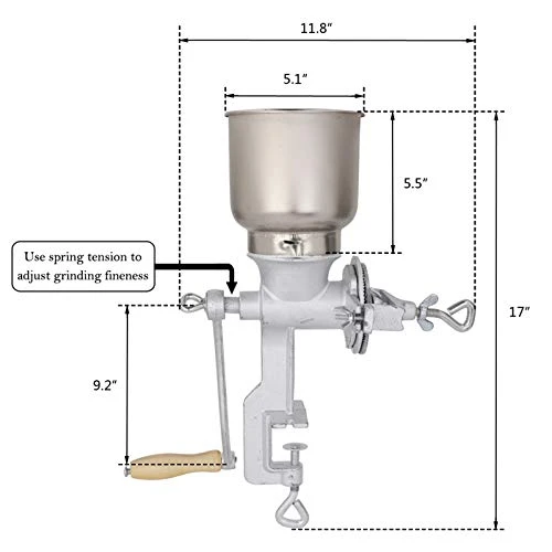 And Crank Manual Corn Grinder Table Clamp For Manual Grinding Grain Grinder For Kitchen Coffee Wheat Herb Spice - Image 2