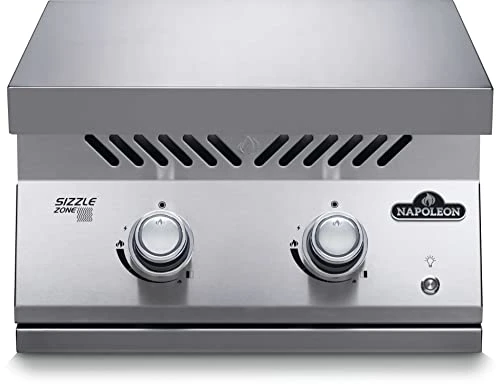 Napoleon Built-In Component - BIB18IRPSS - Dual Infrared Drop-In Burner, BBQ Grill, Stainless Steel, Propane Gas, 18-inch BBQ Grill Burner, Perfect Sear, Infrared SIZZLE ZONE™, Sear Station Burner