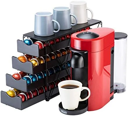 Flagship For Nespresso Pod Holder Drawer Large Mullti Tier Coffee Pod Holder Vertuo (4 Tier (80Pods)) - Image 7