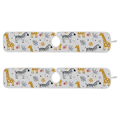 Kcldeci 2 Pack Faucet Mat Splash Guard For Kitchen Sink,Cute Zebra Giraffe And 23x5 Inch Faucet Handle Drip Catcher Tray Absorbent Mat Fast Dry Mat For Kitchen, Bathroom - Image 3