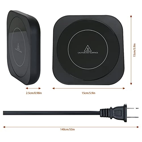 Mug Warmer Coffee Warmer For Desk Office - Coffee Mug Warmer Plate Electric Coffee Cup Warmer Portable Gift With Auto Shut Off & 3 Temperature Settings For Warming Beverage Tea Milk - Image 5