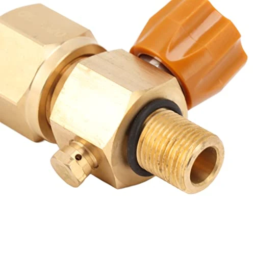 Zerodis CO2 Tank Refill Valve Soda Cylinder Valve 5/8‑18unf Brass CO2 Cylinder High Pressure Female Adapter Connector Gold Soda Maker Parts Accessories - Image 5