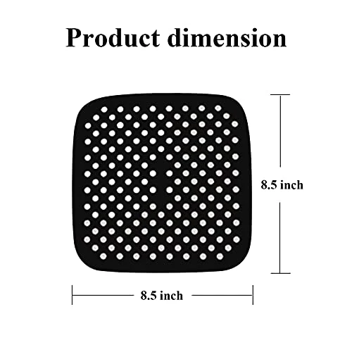 Air Fryer Silicone Liners,2 Pack 8.5 Inch Reusable Food-Grade Silicone Mat, Non-stick Heat Resistant Air Fryer Accessories - Image 2