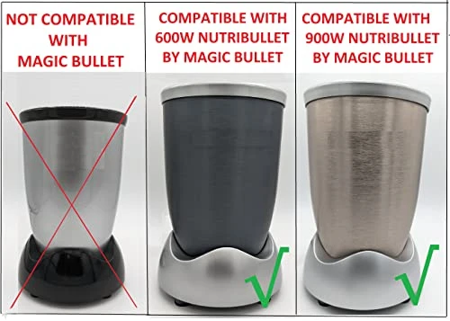 24 Ounce Tall Cup Jar With Lip Rings, Compatible With Nutribullet 600W, 900W, NB-101B, NB-101S, NB-201, NBR-0601, NBR-1201, NB9-1301, 900 Pro Series Blenders, 2 Pack Replacement Parts - Image 2