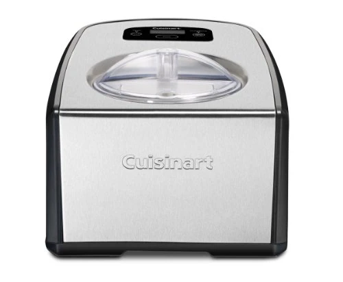 Cuisinart ICE-100 1.5-Quart Ice Cream And Gelato Maker, Fully Automatic With A Commercial Quality Compressor And 2-Paddles, 10-Minute Keep Cool Feature, Black And Stainless Steel