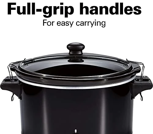 Extra Large 10-Quart Slow Cooker - Stay Or Go Portable With Lid Lock, Black - Image 4