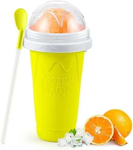 ® Slushie Maker Cup, TIK TOK Magic Quick Frozen Smoothies Cup, Cooling Cup, Double Layer Squeeze Slushy Maker Cup, Cool Stuff Birthday Gifts For Kids (Blue) - Image 9