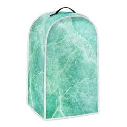 Biyejit Teal Marble Print Blender Covers For Kitchen, Dust And Fingerprint Appliance Protector With Durable Hanlde, Dust Covers For Kitchen Appliances Stand Mixer Or Maker Coffee Appliance Cover