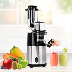 GENERIC Stainless Steel Slow Juicer Machine - For Vegetable And Fruit (Chrome Silver)