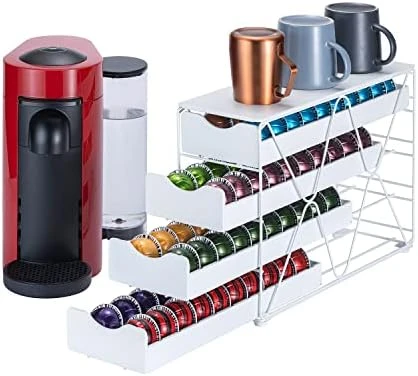 Flagship For Nespresso Pod Holder Drawer Large Mullti Tier Coffee Pod Holder Vertuo (4 Tier (80Pods)) - Image 8