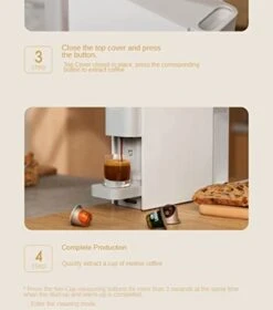 Espresso Machine, Capsules Compatible With High Performance Pump With 20 Bars,Programmable Buttons For Espresso And,Easy To Clean, Removable 600ml Water Tank