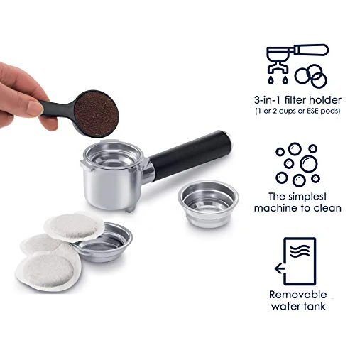 De'Longhi ECP3420 Bar Pump Espresso And Cappuccino Machine, 15", Black DLSC060 Milk Frothing Jug, 12 Oz, Stainless Steel - Image 2