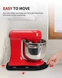 Anylion Mixer Slider Mat For Kitchen Aid 6-8 Qt Tilt-Head Stand Mixer, Mixer Mover Sliding Mat, Non-slip Appliance Slider Compatible With Kitchen Aid Mixer Accessories (Large, Black)