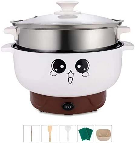 2.8L With Lid (No Steamer) Multifunction Electric Cooker Skillet Pot Wok Electric Hot Pot For Noodles Cook Rice Fried Stew Soup Steamed Fish Boiled Egg Non-stick - Image 6