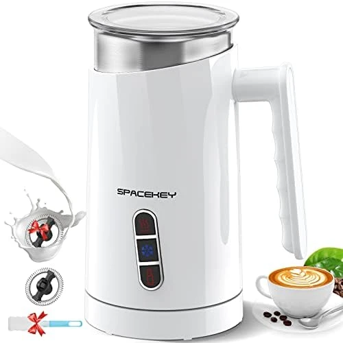 Milk Frother,4-in-1 Electric Frother For Coffee,Spacekey 10.1oz Milk Frother And Steamer,Milk Warmer Heats Up To 167β,Automatic Hot & Cold Milk Foamer With Buzzer For Latte,Cappuccino,Chocolate Milk - Image 4