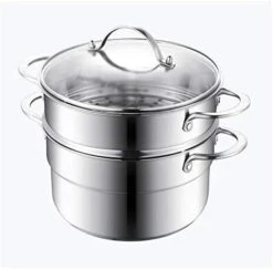 Steamer Pot For Cooking Stainless Steel Soup Pot Household Thickened Gas Induction Cooker Small Boiling Pot Steamer