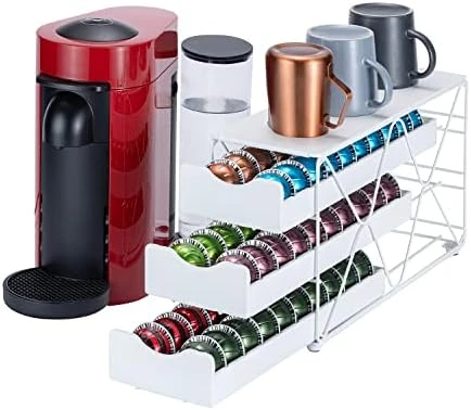 Flagship For Nespresso Pod Holder Drawer Large Mullti Tier Coffee Pod Holder Vertuo (4 Tier (80Pods)) - Image 9