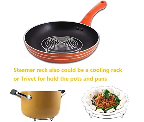 Power Pressure Cooker Sealing Ring Silicone Gasket For 5 & 6QT IP Model With 5 Inch Steamer Rack,Set Of 6 Pressure Cooker Accessories (Clear Seal Ring +Steamer Rack) - Image 5