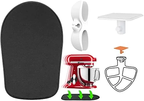 Sliding Mat For Kitchenaid Mixer With White Cord Organizer & Holder, Mixer Mover Slider Pad For Kitchenaid 4.5-5 Qt Tilt-Head Stand Mixer, Kitchen Appliance Slider Mat, Kitchen Aid Mixer Accessories - Image 8