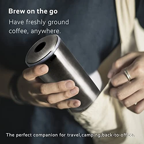 Electric Coffee Grinder With 5 Adjustable Levels, Espresso Coffee Grinder With USB & One-touch Start, Portable Automatic Coffee Grinder For Home, Camping & Picnics, Includes Cleaning Brush - Image 2