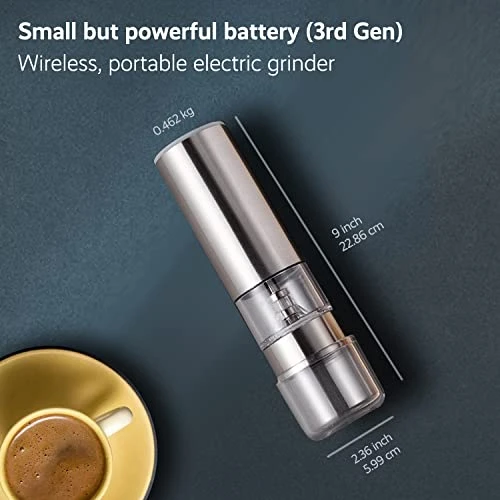 Electric Coffee Grinder With 5 Adjustable Levels, Espresso Coffee Grinder With USB & One-touch Start, Portable Automatic Coffee Grinder For Home, Camping & Picnics, Includes Cleaning Brush - Image 3