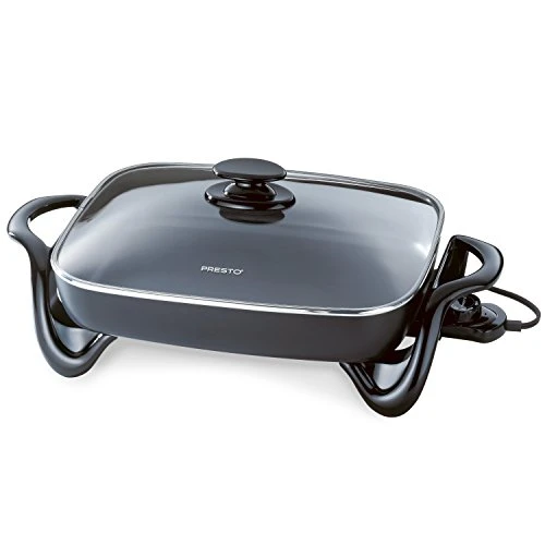 Presto 07073 Electric Tilt-N-fold Griddle, 19", Black & 06852 16-Inch Electric Skillet With Glass Cover - Image 4