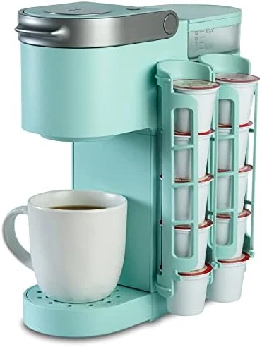 K Cup Holder For Keurig K-cup,Coffee Pod Storage, Side Mount | Wall Mount, Perfect For Small Counters (2 Rows/For 10 K Cups, OASIS BLUE) - Image 6