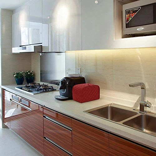 4 Slice Toaster Cover, Kitchen Small Appliance Cover Fingerprint And Greasy Protection, Machine Washable Polyester Toaster Dustproof Cover (Red) - Image 4