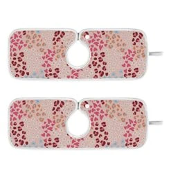Kcldeci 2 Pack Faucet Mat Splash Guard For Kitchen Sink,Cute Safari Animal Skin 14x5 Inch Faucet Handle Drip Catcher Tray Absorbent Mat Fast Dry Mat For Kitchen, Bathroom