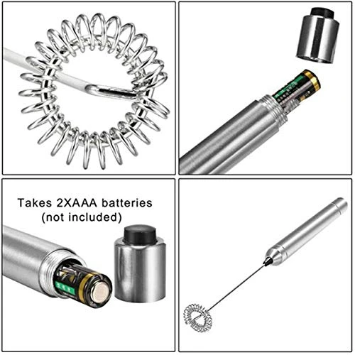 Stainless Steel Milk Frother Electric Handheld Mixer Blender Milk Foamer Maker For Coffee Latte Cappuccino Hot Chocolate - Image 5