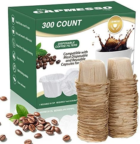 Disposable Coffee Paper Filters Replacement Kerig Filter Compatible With Reusable Single Serve Pods Keurig Coffee Maker-300 Count (Natural) - Image 6