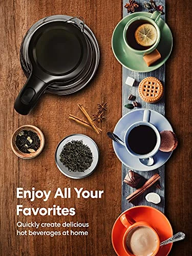 Electric Kettle 1.7 Liter Borosilicate Glass, Cordless With LED Light, Scratch And Rust Resistant. Auto Shut-Off With Boil-Dry Protection, Heat Resistant Handle, Rapid Boil, BPA Free - Image 5