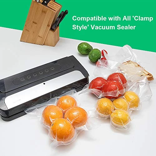 200 Count Quart 8x12Inch Vacuum Sealer Bags With BPA Free,Heavy Duty,Great For Vac Storage Or Sous Vide Cooking