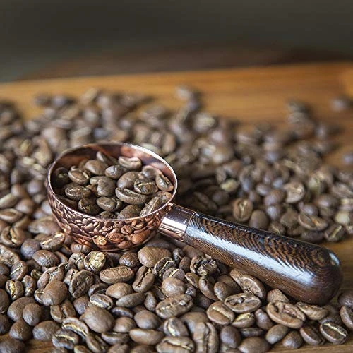 Stainless Steel Coffee Scoop, Semicircle, With Wenge Handle (Mirror Polish) - Image 2