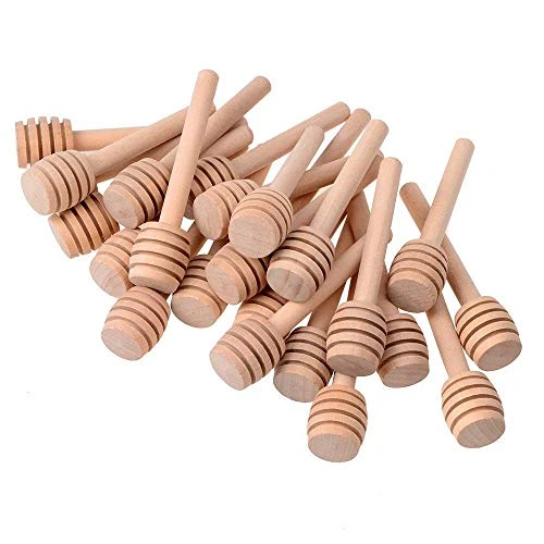 ® 24 Pack Of Mini 3 Inch Wood Honey Dipper Sticks, Server For Honey Jar Dispense Drizzle Honey, Wedding Party Favors - Image 5