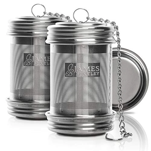 Ea Ball Infuser For Loose Tea 2 PACK Stainless Steel Filters Trainer With Double Screw Threaded Connection For Easy Cleaning Extra Fine Mesh Tea Ball Infuser Brew Tea, Spices & Seasonings