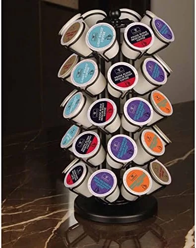 Up Holders,K Cup Holder, K Cups Holder,K Cup Carousel, Coffee Pods Holder Storage Organizer Stand,Comes All In One Piece,No Assembly Required,1 Count,Black (Capacity Of 40 Pods, Black) - Image 7