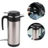 1200ml Car Electric Kettle 12V Hot Water Bottle Stainless Steel Cigarette Lighter Heating Cordless Kettle Mug Electric Travel Thermoses