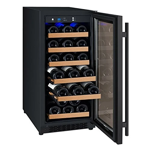15" Wide FlexCount II Tru-Vino 30 Bottle Single Zone Black Wine Refrigerator - Image 3