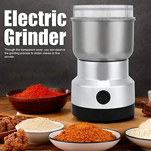 Stainless Steel + ABS Low Noise Spice Grinder, Easy Cleaning Corrosion Resistant Electric Grinder, Kitchen Accessory For Home Restaurant Milling Machine(US Standard 110V) - Image 4