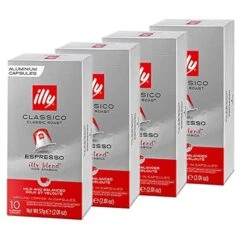 40 Count For Illy Espresso Classico Capsules Compatible With Nespresso Original Line Machines