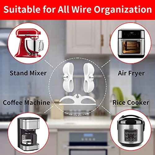 Sliding Mat For Kitchenaid Mixer With White Cord Organizer & Holder, Mixer Mover Slider Pad For Kitchenaid 4.5-5 Qt Tilt-Head Stand Mixer, Kitchen Appliance Slider Mat, Kitchen Aid Mixer Accessories - Image 5