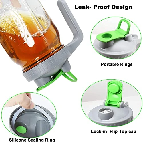 Cold Brew Coffee Maker Mason Jar 32 Oz Wide Mouth Mason Jar Iced Coffee Tea Pitcher With Coffee Filter Airtight & Leak-Proof Pitcher 1 Quart - Image 3