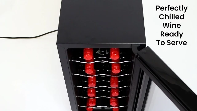 12 Bottle Wine Cooler, Black, Thermoelectric Wine Fridge, 1 Cu. Ft. (28L), Freestanding Wine Refrigerator, Red, White And Sparkling Wine Storage For Small Kitchen, Apartment, Condo, RV - Image 7