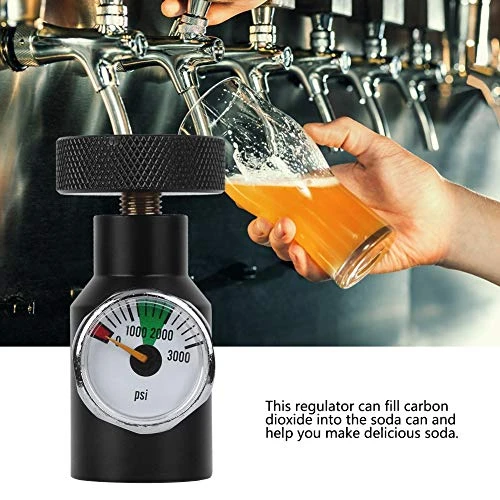 CO2 Cylinder Adapter, CO2 Adapter 0-3000psi Adjustment Range CO2 Refill Adapter Black For Soda Beer, Cola, Beverage And Other Beverage Barrels - Image 2