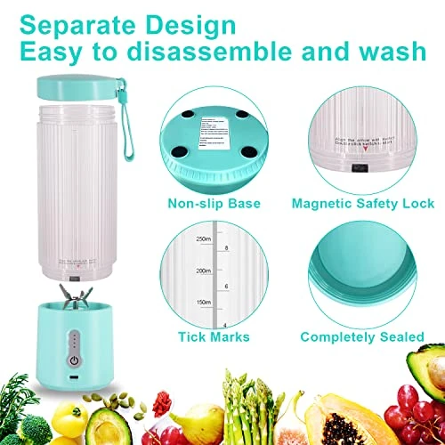 Smoothies Shake Blender With Powerful Blades, Personal Blender For Shakes And Smoothies, Portable Blender Mini Juicer For Kitchen Travel Gym Sports - Image 4