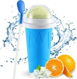 Slushie Cup Slushy Maker Ice Cup Silica Cup Pinch Cup Summer Cooler Smoothies Cup Double Layer Squeeze Cup Slush Maker Cup Smoothie Cup