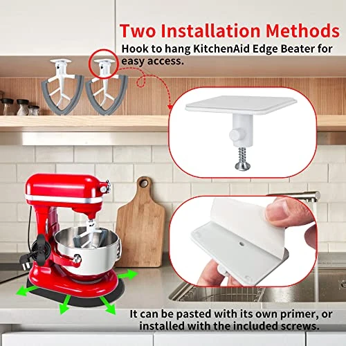 Sliding Mat For Kitchenaid Mixer With White Cord Organizer & Holder, Mixer Mover Slider Pad For Kitchenaid 4.5-5 Qt Tilt-Head Stand Mixer, Kitchen Appliance Slider Mat, Kitchen Aid Mixer Accessories - Image 6